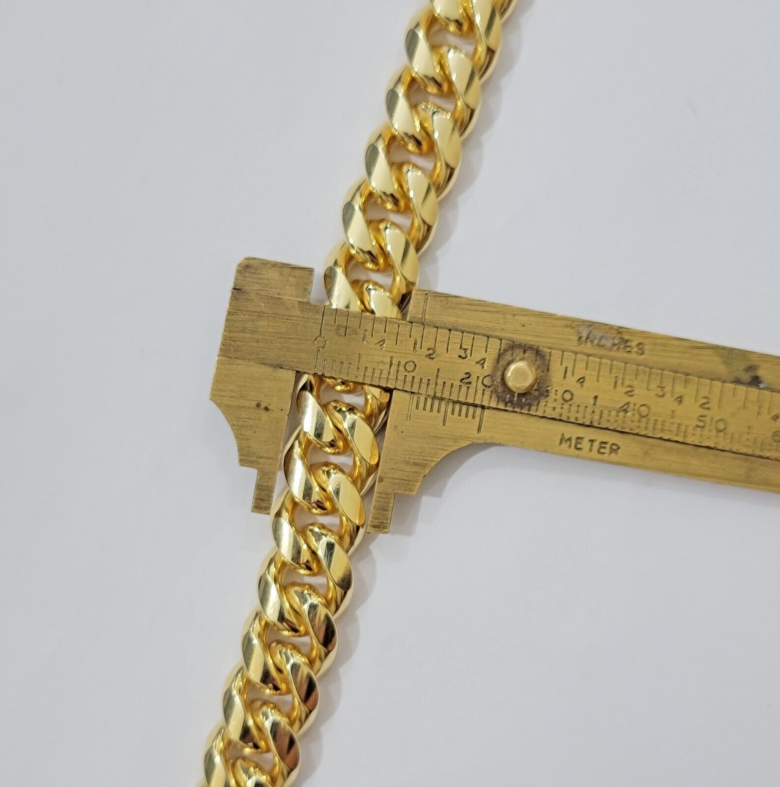 Solid 10k Gold Bracelet Miami Cuban Link 12mm 8" Inch Box Clasp SOLID LINK, Mens - Reva Jeweler