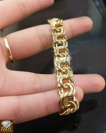 Solid 10k Gold Chino ID Bracelet Size 7.5" Inch Box - Reva Jeweler