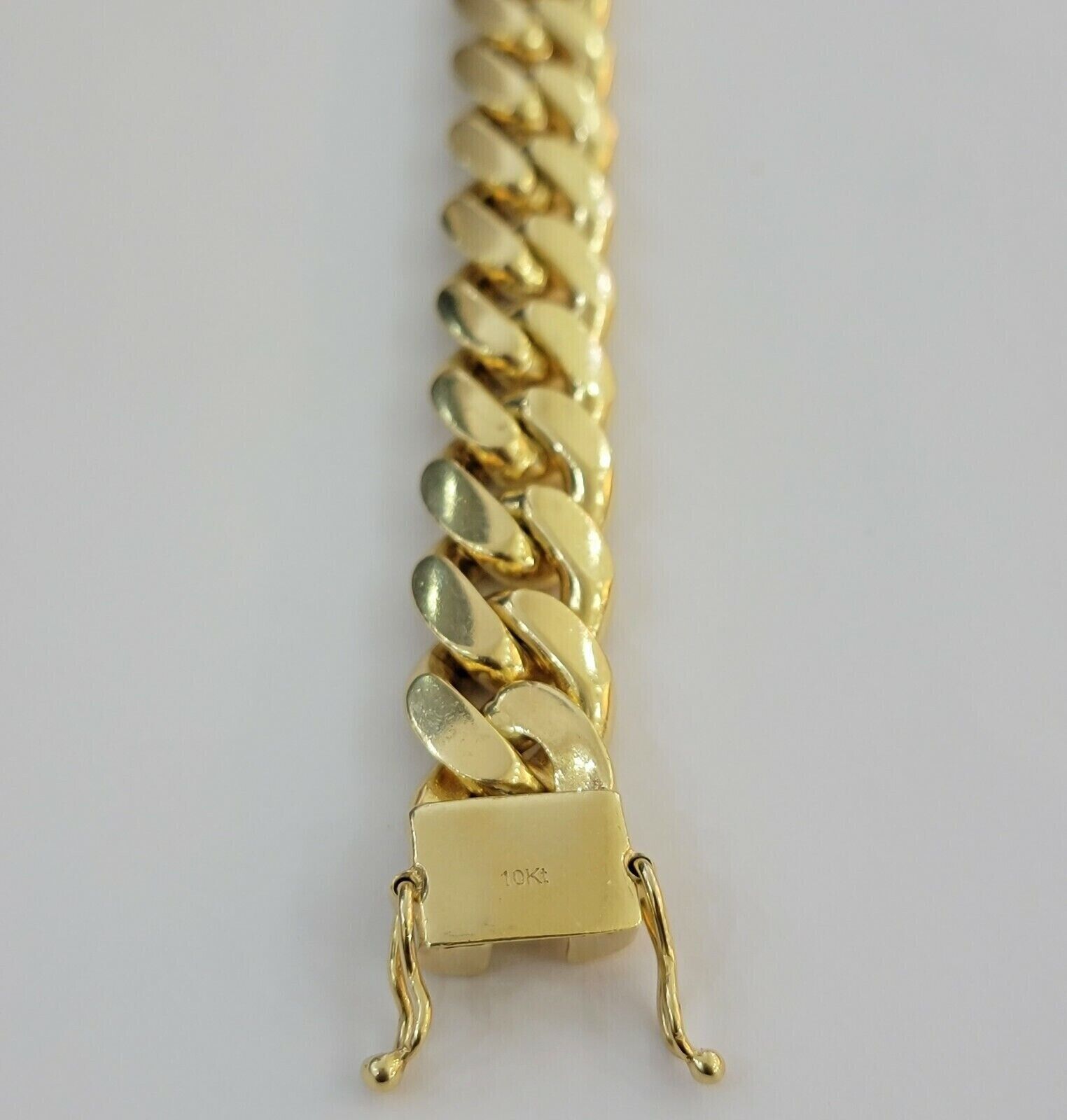 Solid 10k Gold Miami Cuban Link Bracelet Mens 8" 16mm Mens 10kt Real Gold Sale - Reva Jeweler
