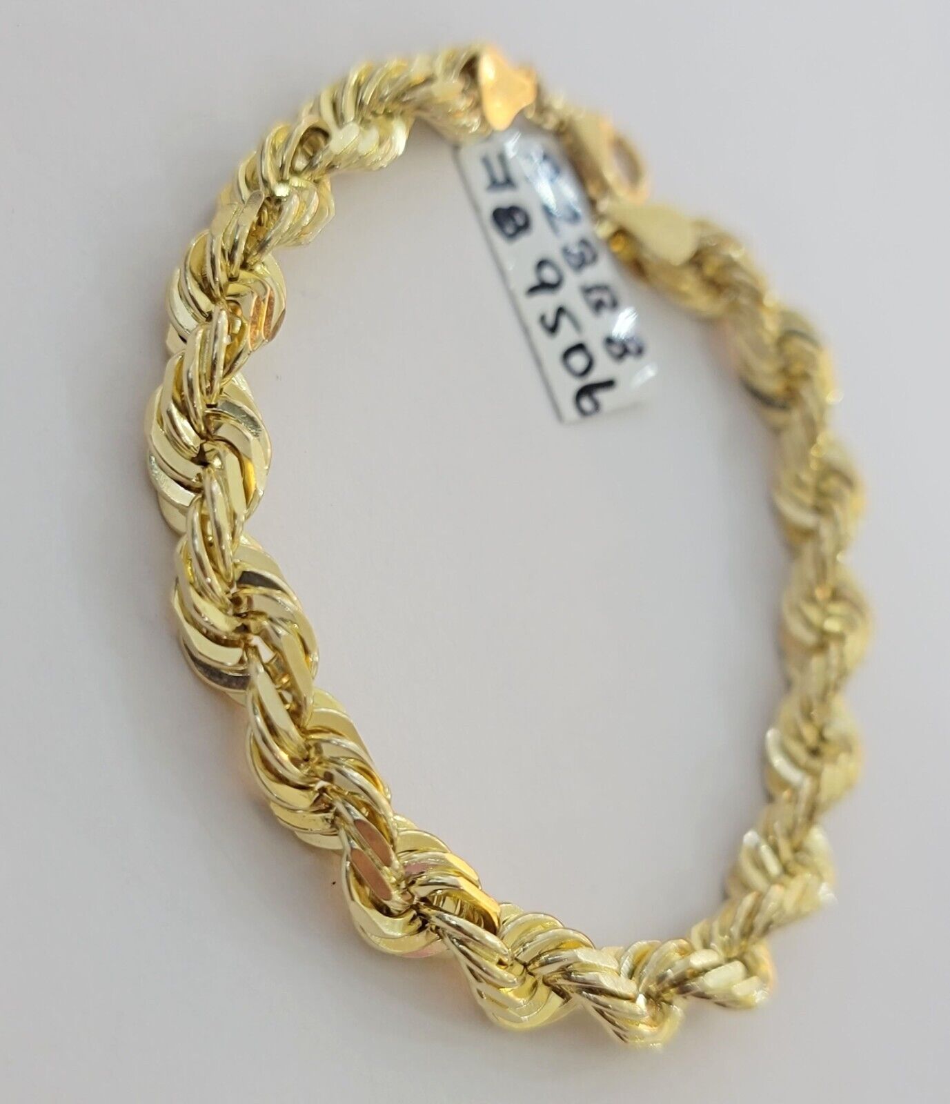Solid 10k Yellow Gold Rope bracelet 7" 7.5" 8" 8.5" 9" Men Women 3mm - 9mm REAL - Reva Jeweler