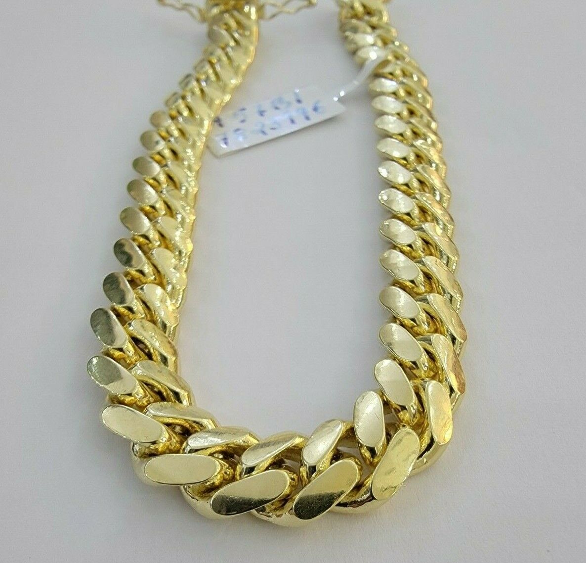 Solid 14k Gold Miami Cuban Link Bracelet 8.5" 9mm 14kt Yellow Gold Real 14kt MEN - Reva Jeweler