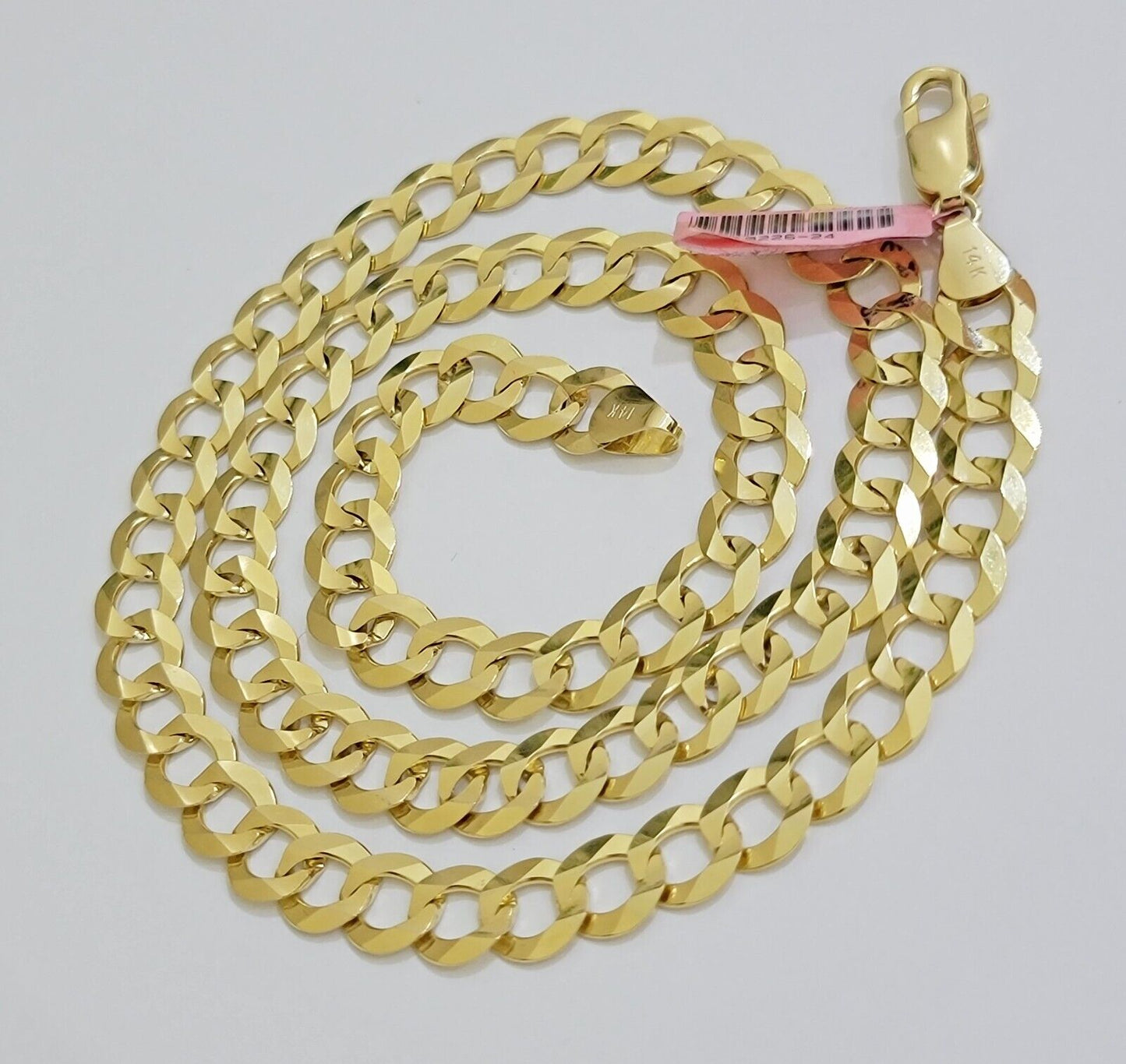 SOLID 14k Gold Necklace Cuban Curb Link Chain 9mm 10mm 11mm 18-30 Inch REAL 14kt