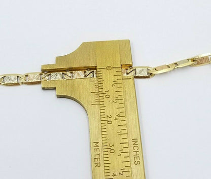 SOLID 14K Gold Necklace Men Women 5mm 18" 20" 22" 24" Heavy REAL 14KT Trio Gold - Reva Jeweler