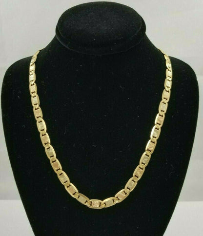 SOLID 14K Gold Necklace Men Women 5mm 18" 20" 22" 24" Heavy REAL 14KT Trio Gold - Reva Jeweler
