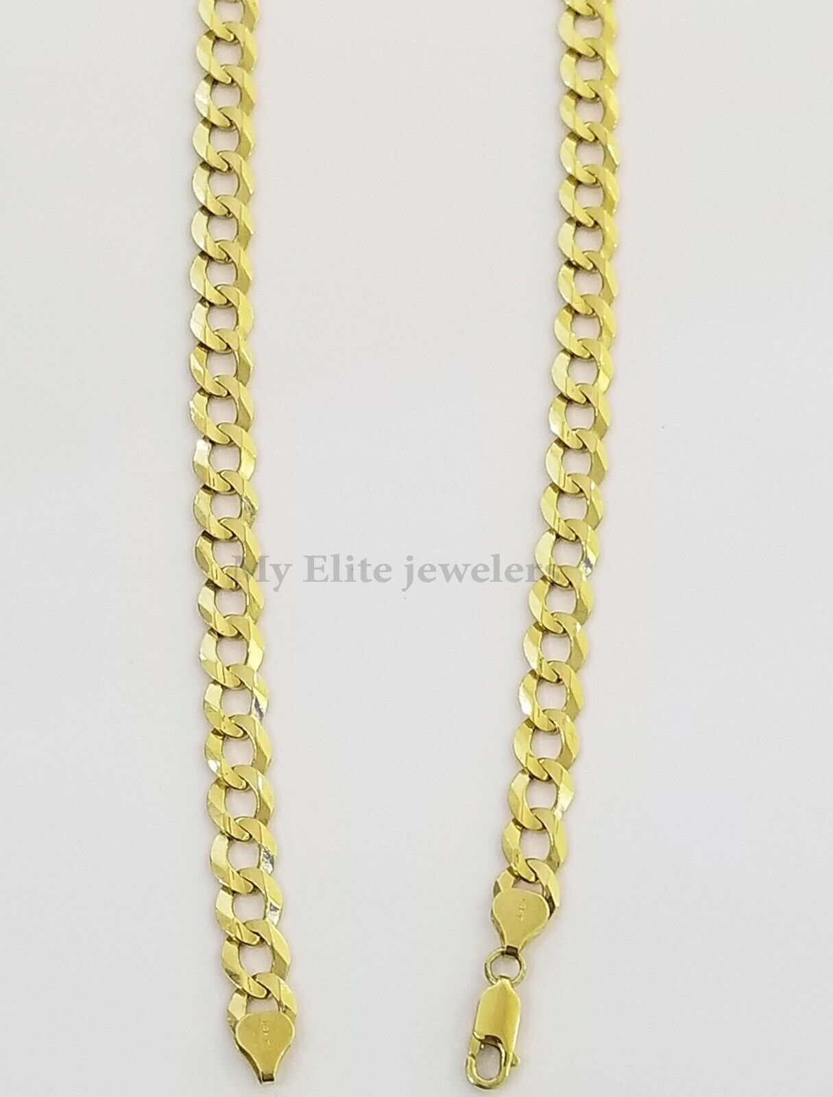 Solid 14k Yellow Gold Cuban Curb Link Chain 9mm Necklace 22" Real Gold Sale - Reva Jeweler