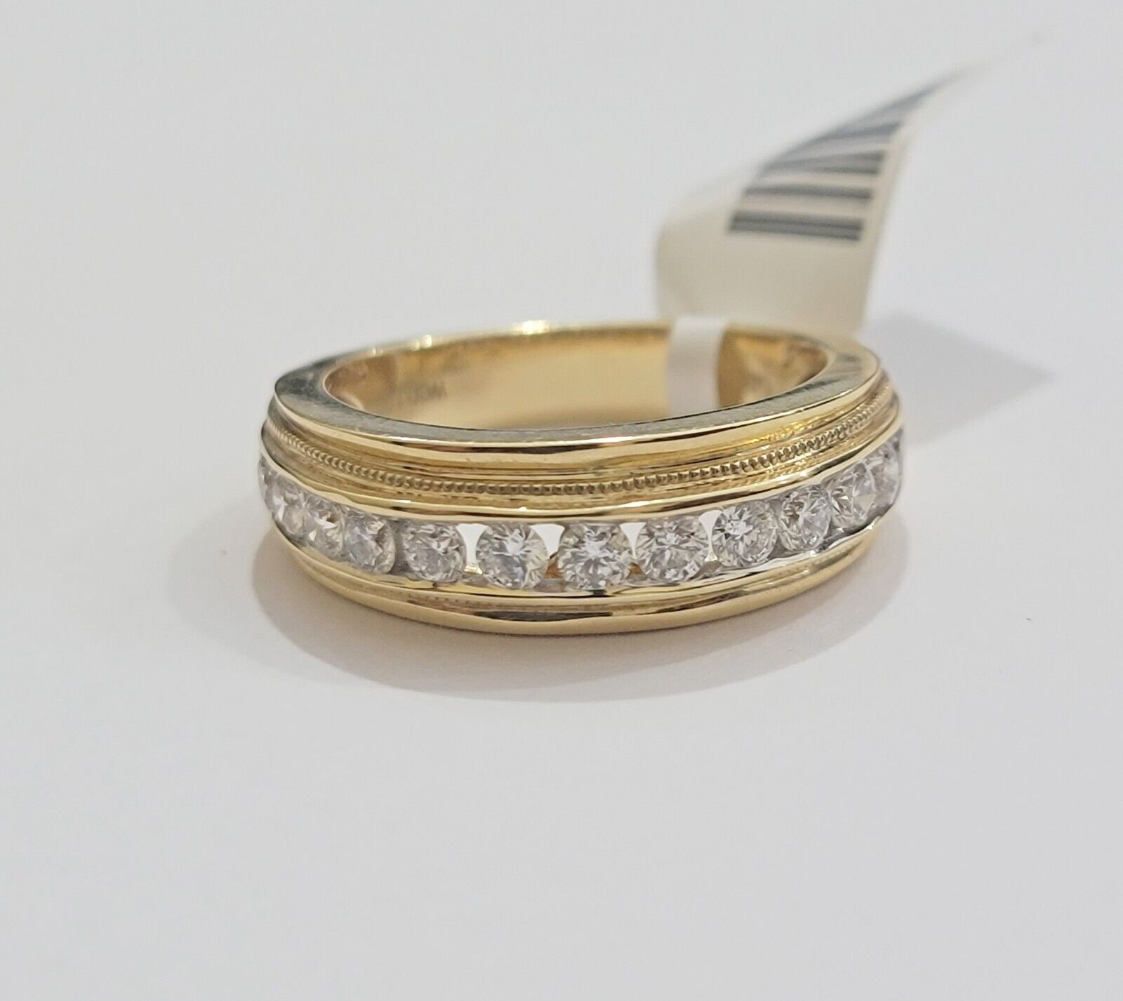 Solid 14k Yellow Gold Diamond Ring Men's Band 1CT Wedding Engagement Ring REAL - Reva Jeweler