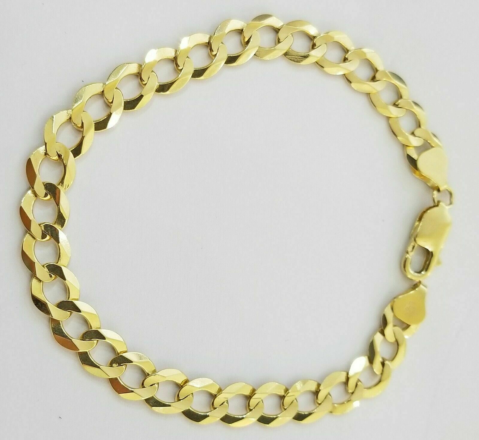 Solid 14K Yellow Gold Necklace Bracelet 3mm - 10mm Curb Chain Cuban Link 7" - 30" - Reva Jeweler