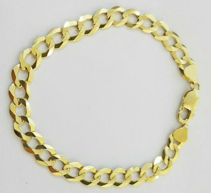 Solid 14K Yellow Gold Necklace Bracelet 3mm - 10mm Curb Chain Cuban Link 7" - 30" - Reva Jeweler