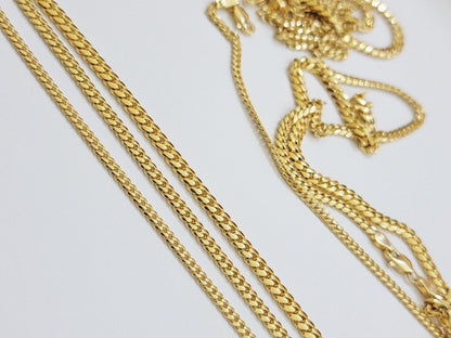 Solid 18k Gold Chain Necklace Miami Cuban Link 2.5mm - 4mm 18" - 26 Inch Real 18kt - Reva Jeweler