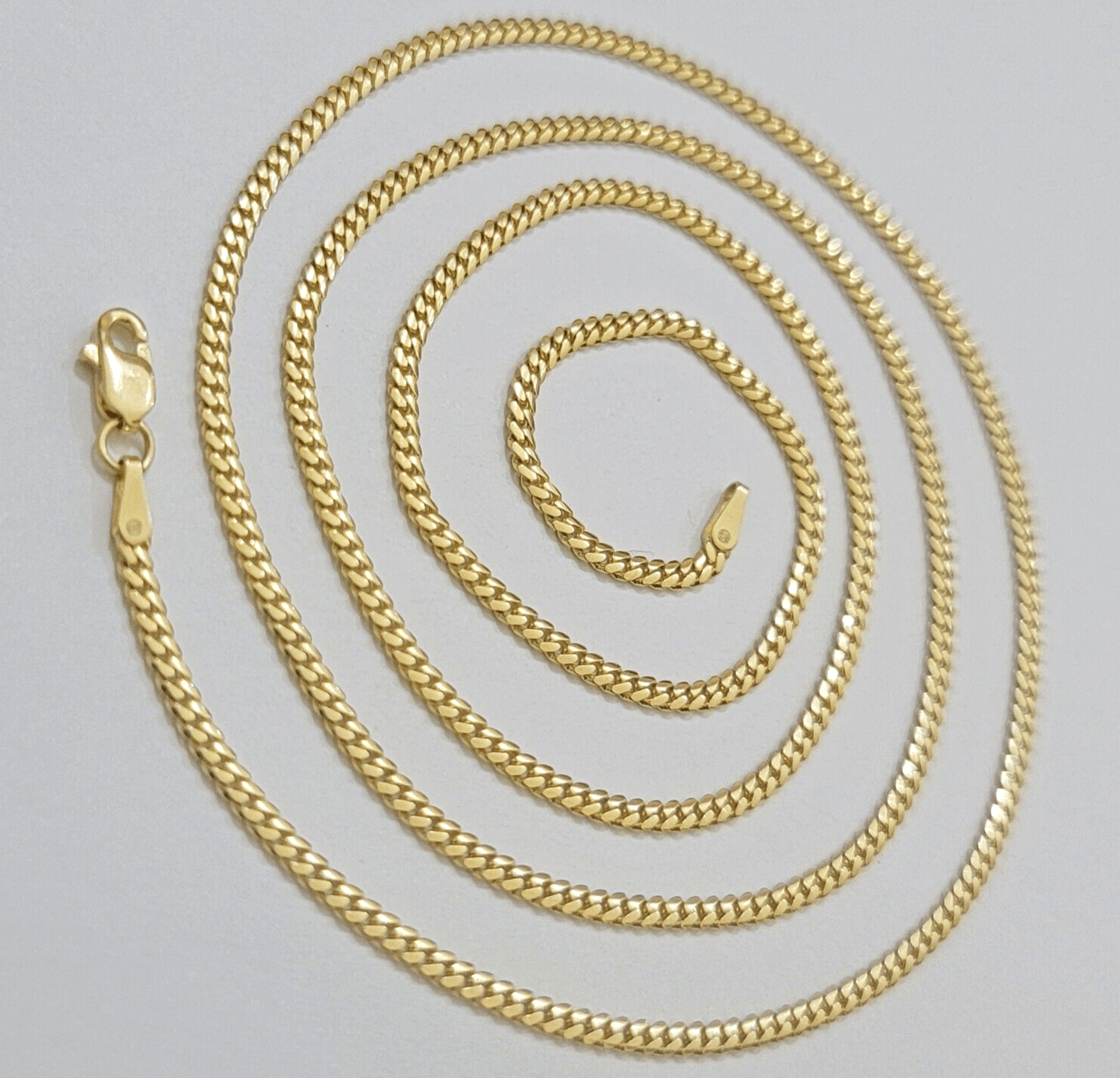 Solid 18k Gold Necklace Chain Miami Cuban Link 2.5mm 20 Inch Real 18kt Men Women - Reva Jeweler