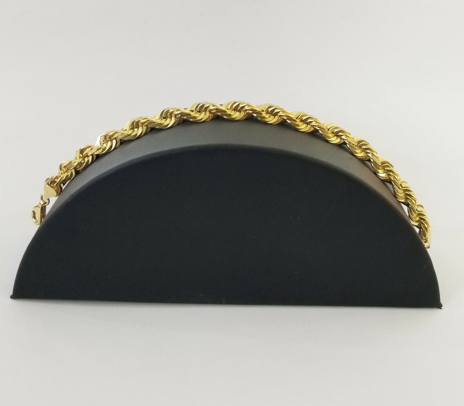Solid Real 10K Yellow Gold Rope Bracelet 8" Inch 7mm 10kt Real gold men women - Reva Jeweler