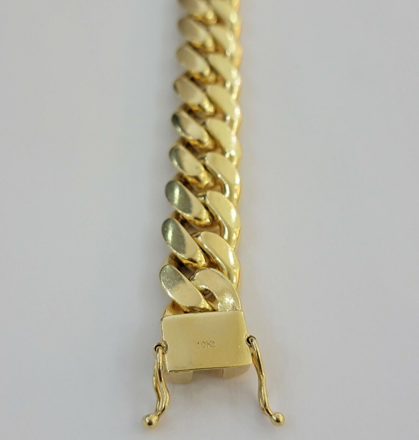 Solid Real 14k Gold Miami Cuban Link Bracelet 13mm 9" Inch 10kt Real Gold Sale - Reva Jeweler