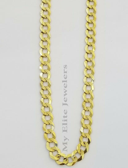 Solid Real 14k Yellow Gold Cuban Link Chain 9mm 20"- 30" 14kt Mens Curb Necklace